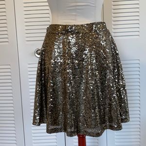 Target Gold & Black Sequin Skater Skirt
